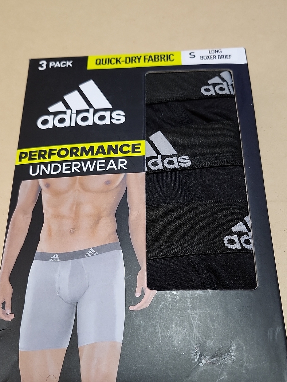 adidas Black Boxer Briefs 3-Pack – Performance Underwear